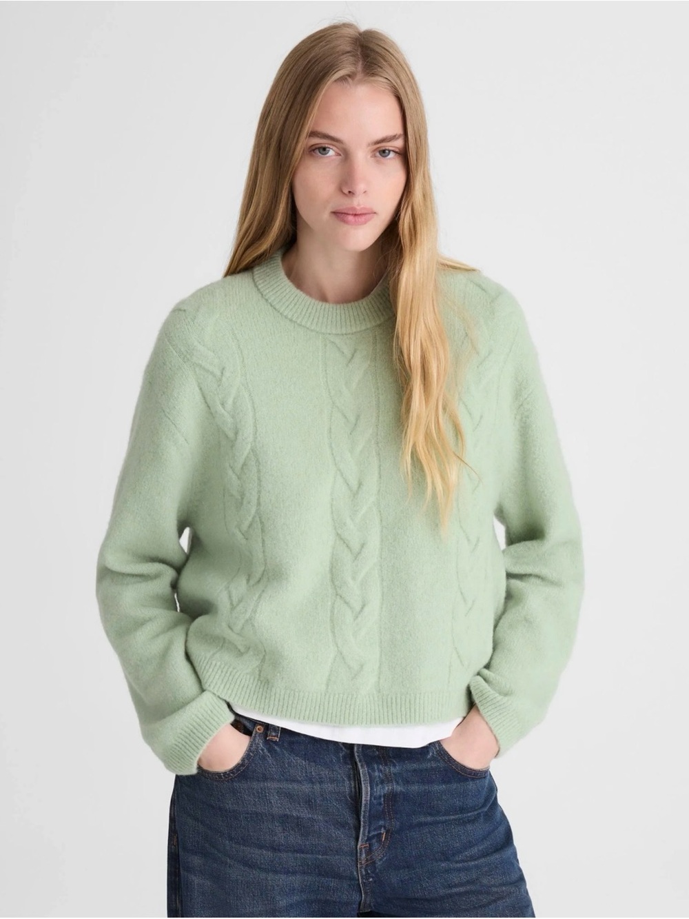 Madewell CloudSoft Drop Shoulder Crewneck Sweater M NWT